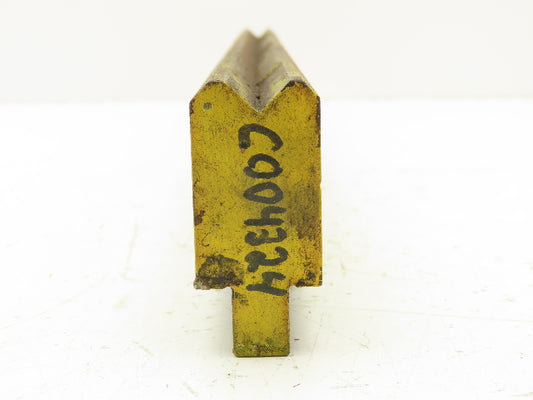 Press Brake Die 22-7/8" Long 90° V 1/2" W 7/32" D 1-3/4" H 1/2" Tang