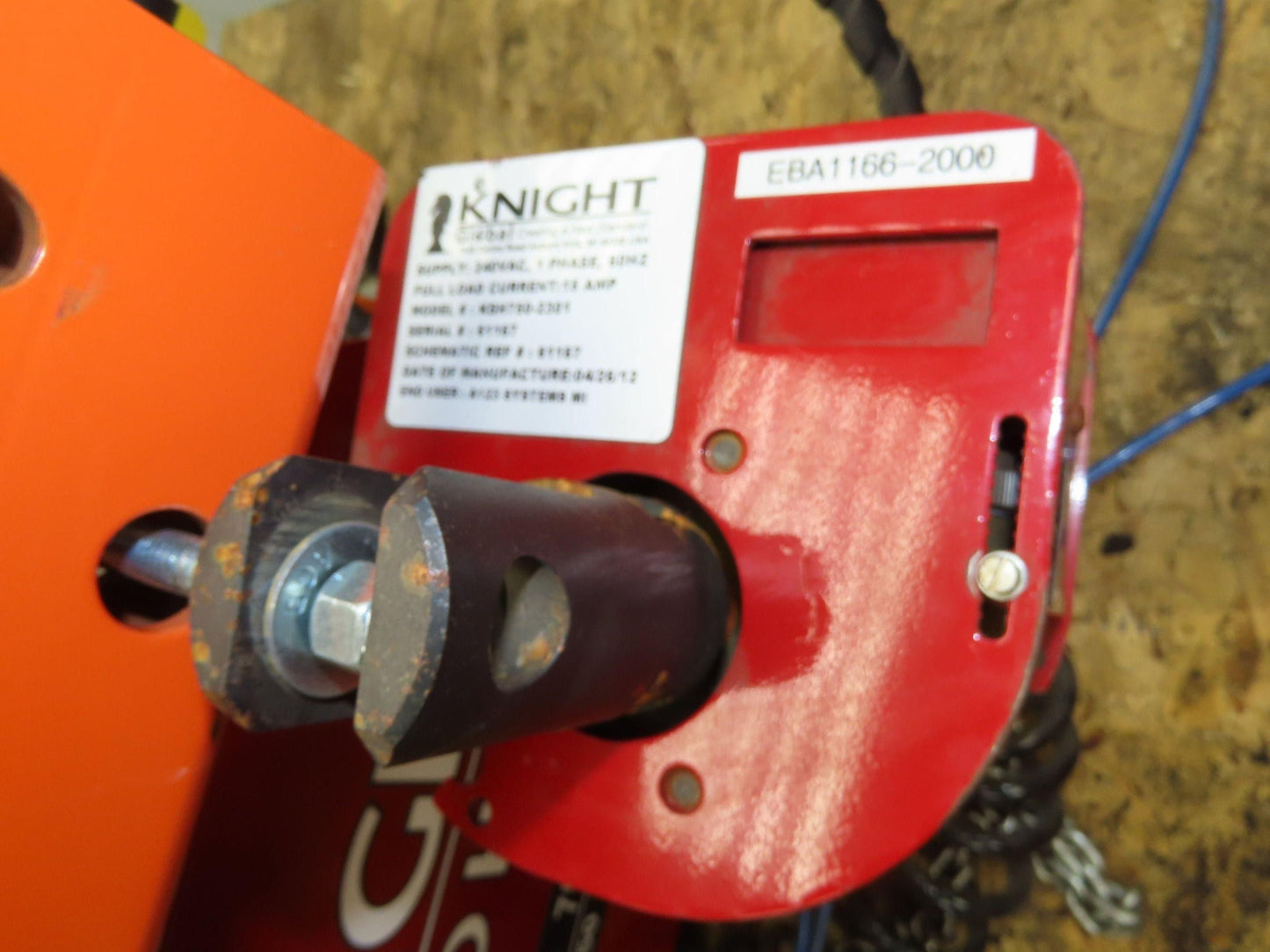 Knight KSH750-2301 750 Lb Servo Chain Hoist Air Load Balancer 240V 1PH