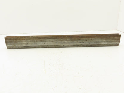 Press Brake Die 22-1/8" Long 90° V 9/16" W 1/4" D 1-3/4" H 1/2" Tang