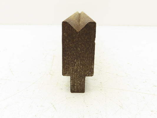 Press Brake Die 22-1/8" Long 90° V 9/16" W 1/4" D 1-3/4" H 1/2" Tang