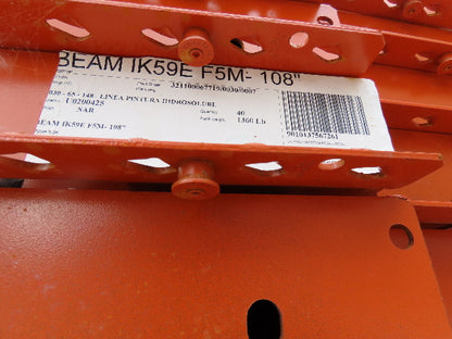 Interlake 108"x 6" Teardrop Pallet Racking Rack Step Beam Crossmember 8040Lb