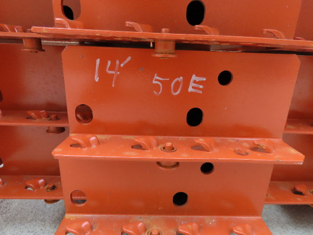 Interlake 14' 168x 5" Teardrop Pallet Racking Rack Step Beam Crossmember 3100Lb