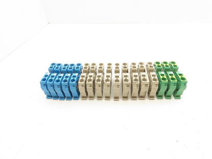 Weidmuller ZDU 16 DIN Rail Terminal Block Lot of 17