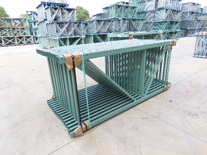 Interlake 8' x 42" Teardrop Pallet Racking Upright 3x3" Leg 23900Lb Green