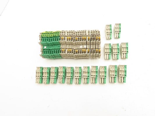 Weidmuller ZDT 2,5/2 PE Double Tier Terminal Block Cross Connector Lot of 18