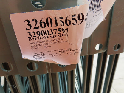 Interlake 14' x 42" Teardrop Pallet Racking Upright 3x3" Leg 23900Lb Green