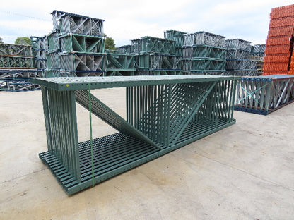 Interlake 14' x 48" Teardrop Pallet Racking Upright 3x3" Leg 23900Lb Green