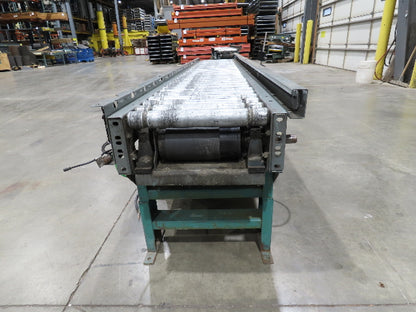 Hytrol 18"x 10' EZLogic Accumulation Roller Conveyor 15"BF Belt Drive 460V 57FPM