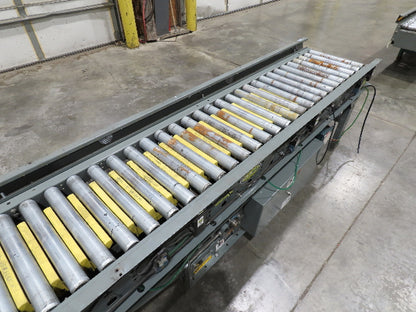 Hytrol 18"x 10' EZLogic Accumulation Roller Conveyor 15"BF Belt Drive 460V 57FPM