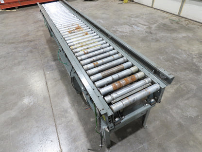 Hytrol 18"x 10' EZLogic Accumulation Roller Conveyor 15"BF Belt Drive 460V 57FPM