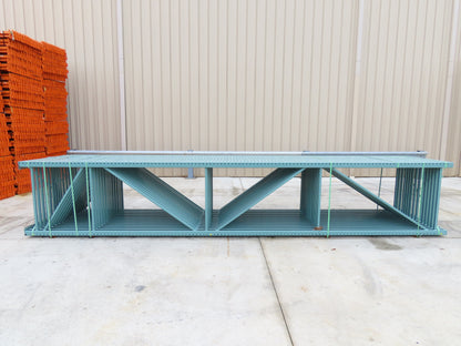 Interlake 20' x 42" Teardrop Pallet Racking Upright 3x3" Leg 23900Lb Green
