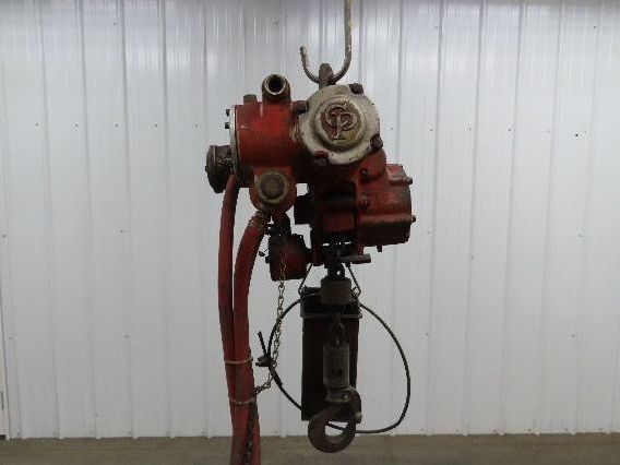 Chicago Pneumatic 1/2 Ton 1000Lb Power Vane Air Chain Hoist 10' 4" Lift Pendant