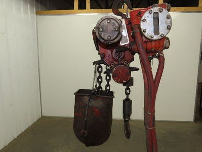 Chicago Pneumatic 1/2 Ton 1000Lb Power Vane Air Chain Hoist 10' 4" Lift Pendant