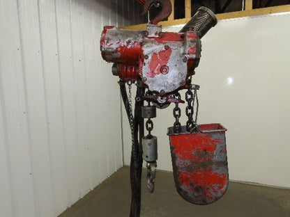 Chicago Pneumatic 1/2 Ton 1000Lb Power Vane Air Chain Hoist 10' 3" Lift Pendant
