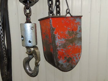 Chicago Pneumatic 1/2 Ton 1000Lb Power Vane Air Chain Hoist 10' 3" Lift Pendant