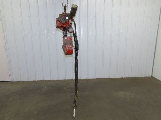Chicago Pneumatic 1/2 Ton 1000Lb Power Vane Air Chain Hoist 10' 3" Lift Pendant