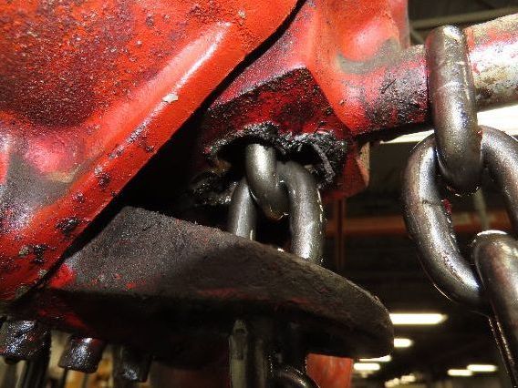 Chicago Pneumatic 1/2 Ton 1000Lb Power Vane Air Chain Hoist 10' 3" Lift Pendant