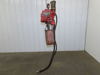 Chicago Pneumatic 1/2 Ton 1000Lb Power Vane Air Chain Hoist 10' 3" Lift Pendant
