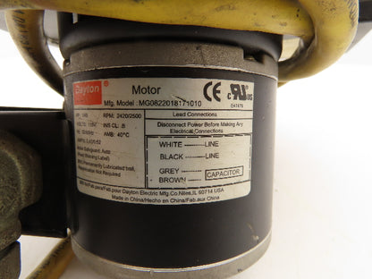 Dayton 1TDV1 Direct Drive Blower Motor 4-1/2" Fan Wheel 1/45HP 2500 RPM 115V