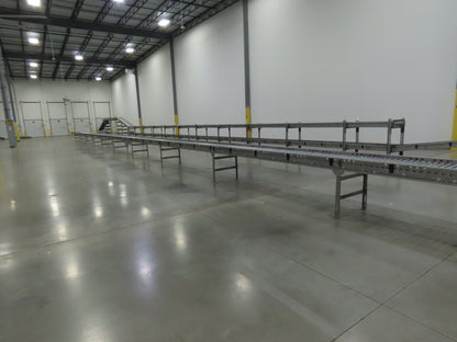 Hilmot 30"x 126' MDR 24VDC Motorized Roller Conveyor 27"BF Variable Speed Zones