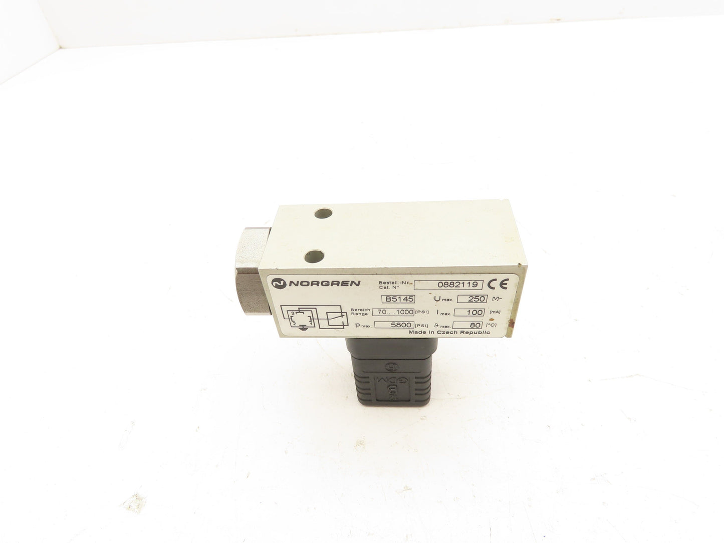 Norgren 0882119 Electro-Mechanical Hydraulic Pressure Switch 5800 PSI