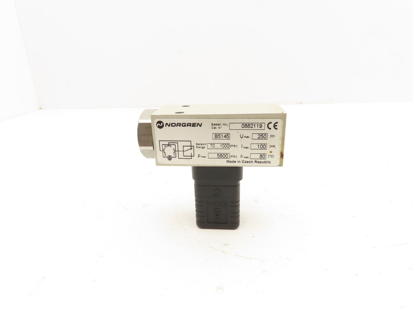 Norgren 0882119 Electro-Mechanical Hydraulic Pressure Switch 5800 PSI