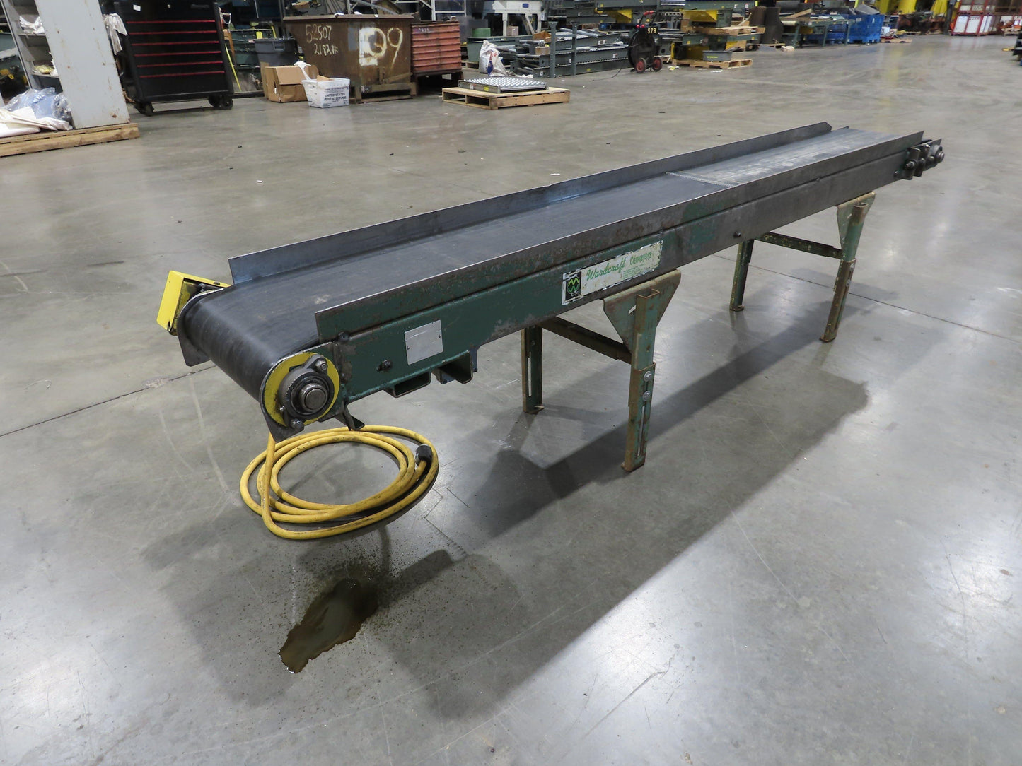 Wardcraft 12"x 8' Slider Bed Belt Conveyor 47FPM 115V 1PH