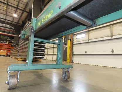 Wardcraft 12"x 7' Slider Bed Belt Conveyor Adj Height on Casters 69FPM 115V 1PH