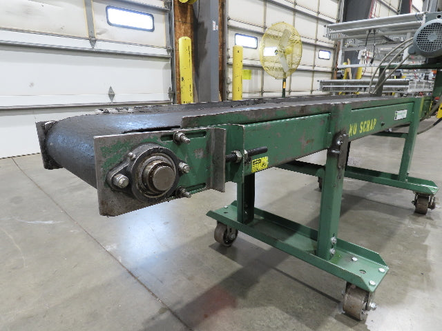 Wardcraft 12"x 7' Slider Bed Belt Conveyor Adj Height on Casters 69FPM 115V 1PH