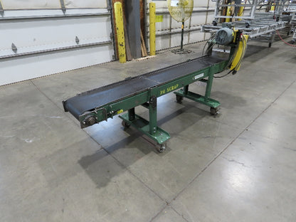 Wardcraft 12"x 7' Slider Bed Belt Conveyor Adj Height on Casters 69FPM 115V 1PH