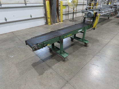 Wardcraft 12"x 7' Slider Bed Belt Conveyor Adj Height on Casters 69FPM 115V 1PH