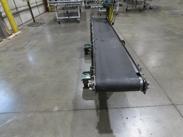 Wardcraft 12"x 7' Slider Bed Belt Conveyor Adj Height on Casters 69FPM 115V 1PH