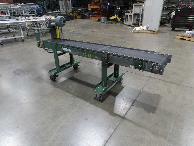 Wardcraft 12"x 7' Slider Bed Belt Conveyor Adj Height on Casters 69FPM 115V 1PH