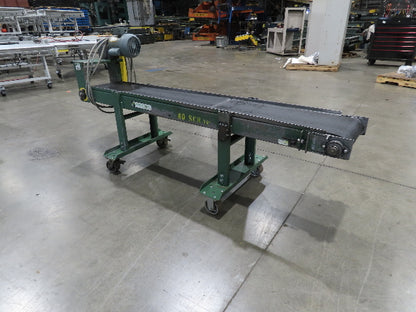Wardcraft 12"x 7' Slider Bed Belt Conveyor Adj Height on Casters 69FPM 115V 1PH