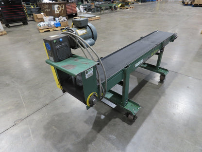 Wardcraft 12"x 7' Slider Bed Belt Conveyor Adj Height on Casters 69FPM 115V 1PH