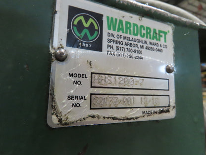 Wardcraft 12"x 7' Slider Bed Belt Conveyor Adj Height on Casters 69FPM 115V 1PH