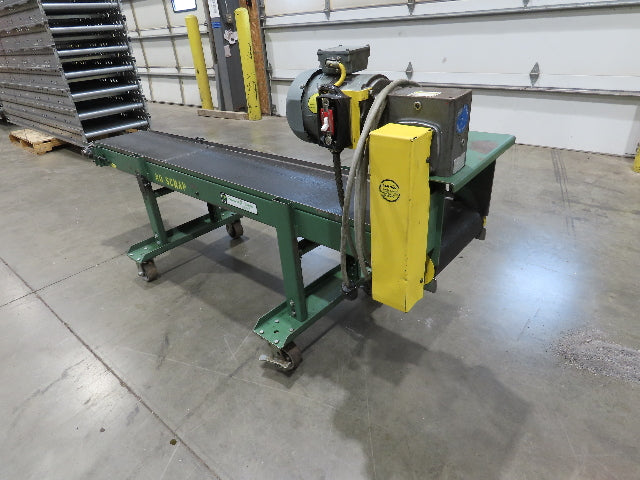 Wardcraft 12"x 7' Slider Bed Belt Conveyor Adj Height on Casters 69FPM 115V 1PH
