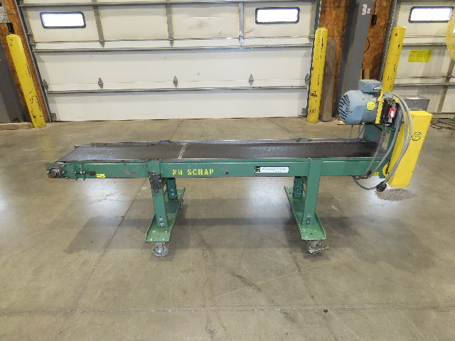 Wardcraft 12"x 7' Slider Bed Belt Conveyor Adj Height on Casters 69FPM 115V 1PH