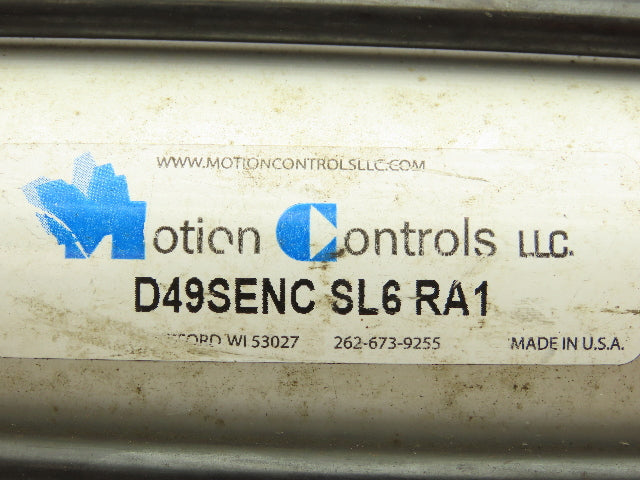 Motion Controls D49SENC SL6 RA1 Pneumatic Cylinder 6" Stroke 2-1/2" Bore
