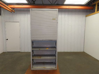 Wright Line Roll Up Door Storage Cabinet 6 Shelf Unit 36x18x83" Adjustable