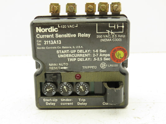 Nordic 3113A13 Current Sensitivity Relay Module 250V 120V