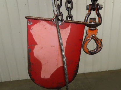 Chicago Pneumatic 1/2 Ton 1000Lb Power Vane Air Chain Hoist 15' Lift w/Pendant