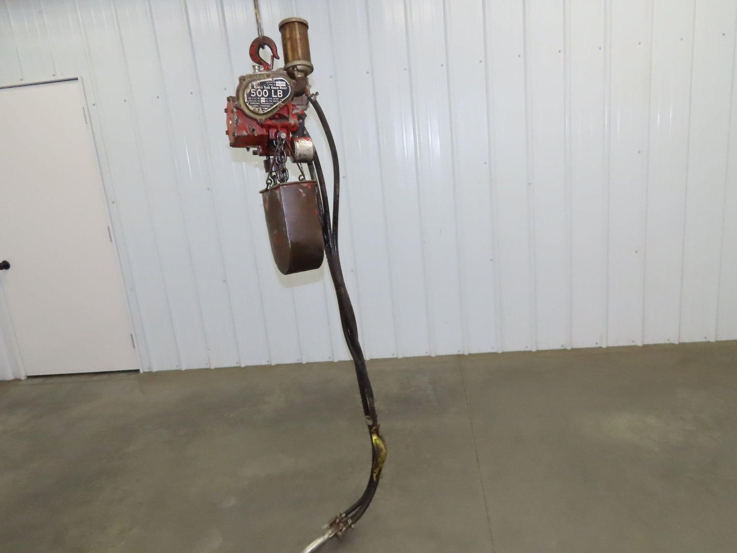 Chicago Pneumatic 1/4 Ton 500Lb Power Vane Air Chain Hoist 9' 3" Lift w/Pendant