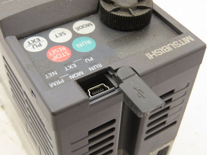 Mitsubishi Electric FR-E720-0.75K VFD Inverter Drive 3PH 1HP 240V