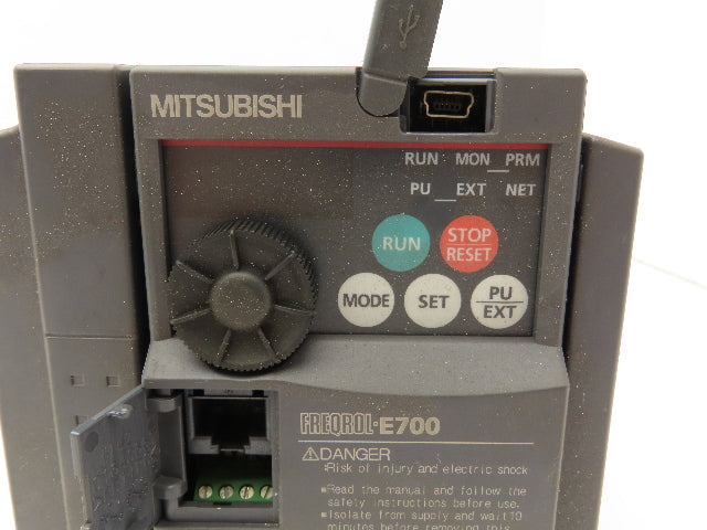 Mitsubishi Electric FR-E720-1.5K VFD Inverter Drive 3PH 240V 2HP