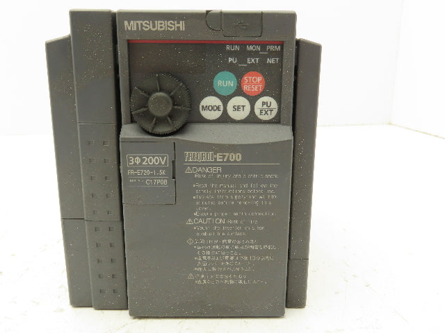 Mitsubishi Electric FR-E720-1.5K VFD Inverter Drive 3PH 240V 2HP