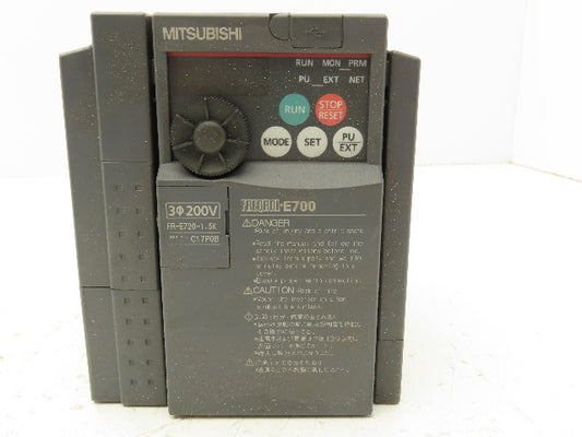 Mitsubishi Electric FR-E720-1.5K VFD Inverter Drive 3PH 240V 2HP