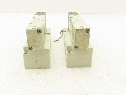 SMC VQ4201R-5 Solenoid Valve Manifold 4/5 Port 3/8" NPT Lot of 2