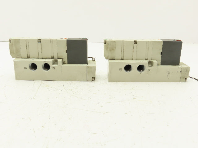 SMC VQ4201R-5 Solenoid Valve Manifold 4/5 Port 3/8" NPT Lot of 2