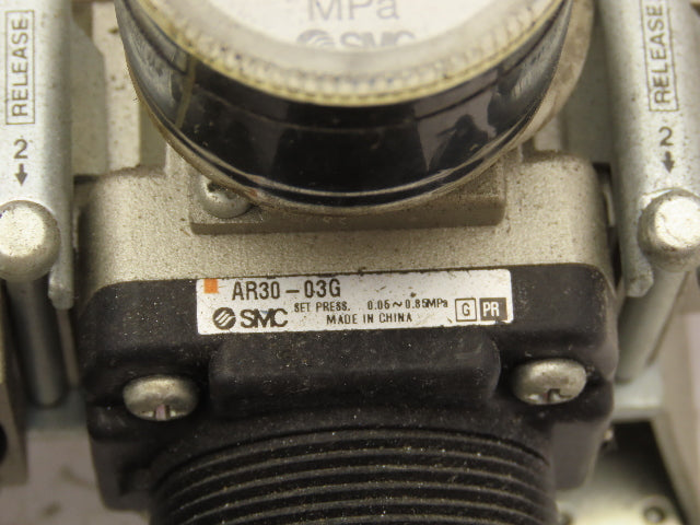 SMC AF30-03D-2 Pneumatic Regulator Filter Pressure Relief Valve Assembly